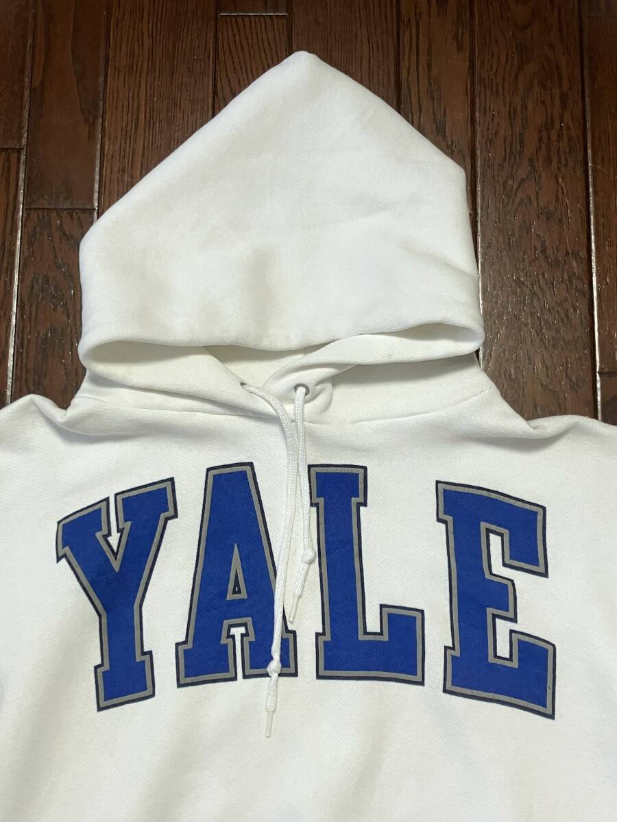 ＹＡＬＥ イエール ユーズド スウェット パーカー 白 ホワイト フーディ 検索 カレッジ 大学 グッドプリント