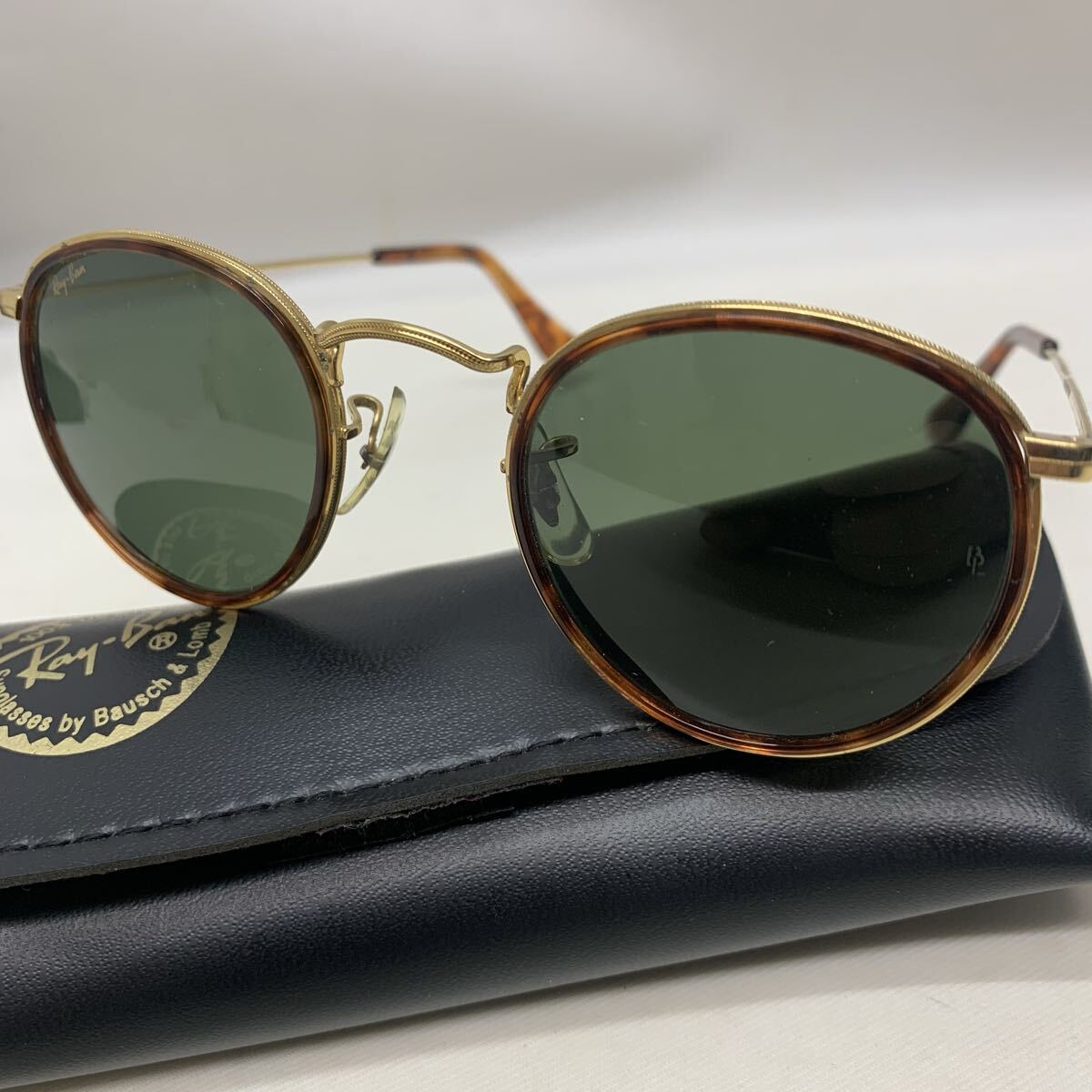 廃盤 美品 B&L レイバン ラウンドメタル インサート W1675 ボシュロム RAYBAN USA BL アメリカ 米国 オールド ビンテージ サングラス