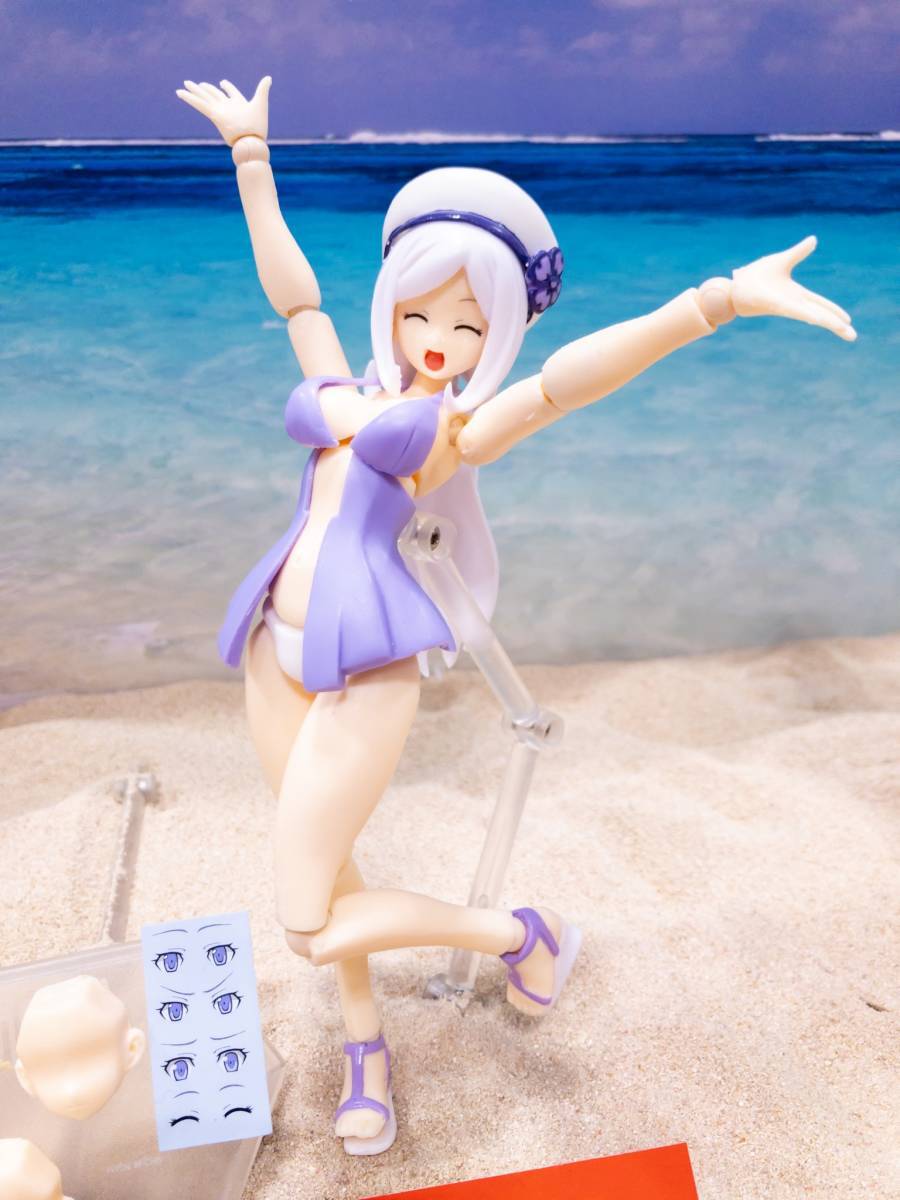 On the beach アイラ・ユルキアイネン ガレージキット ガンダム ビルドファイターズ ACT-kNife レジンキット C3AFA キャラホビ ワンフェス