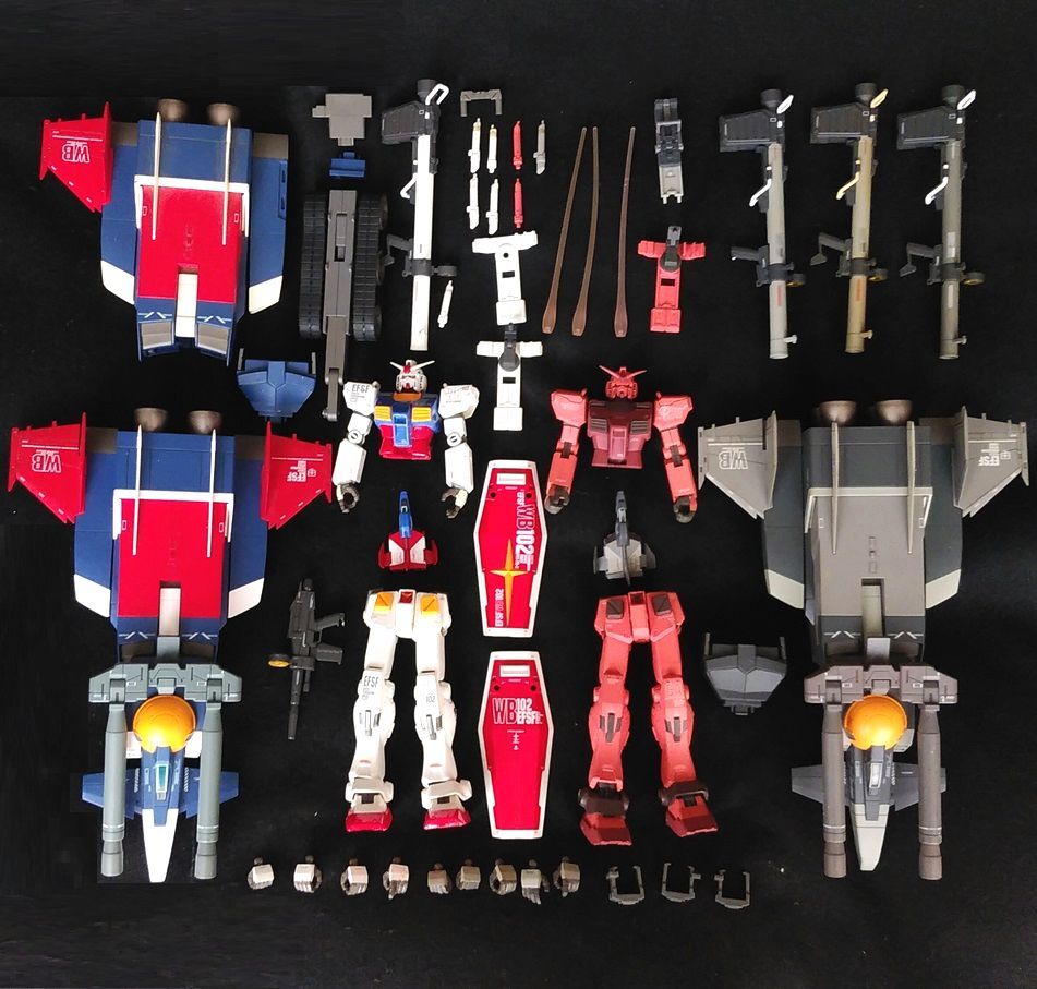 ★ ☆同梱OK☆【超合金】ガンダム & Gファイター & キャスバル専用ガンダム & G3Gファイター METAL COMPOSITE 箱無現状品セット ★
