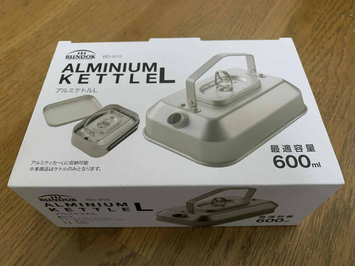未使用 BUNDOK アルミ ケトルL BD-915 ソロキャンプ 容量600ml やかん キャンプケトル 直火 キャンプ 送料無料　定形外郵便送料無料