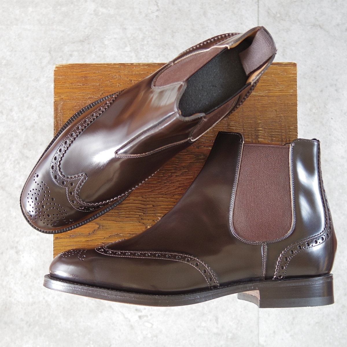 ★未使用★チャーチ 85F/UK8.5【4都市ロゴ★KETSBY/サイドゴアブーツ】81Bラスト/ポリッシュドバインダーカーフ/濃茶/Church's★o054-9