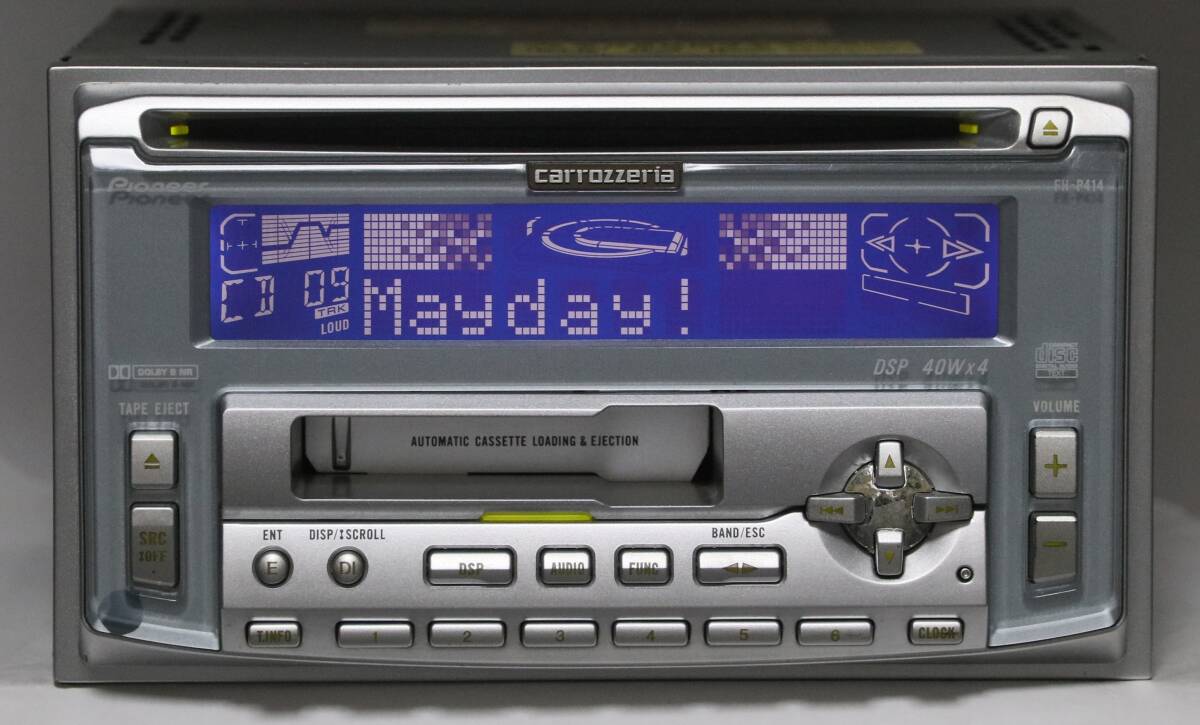 カロッツェリア FH-P414 DSP/EQ/スペアナ カセット・CDコンポ 2002年 中古