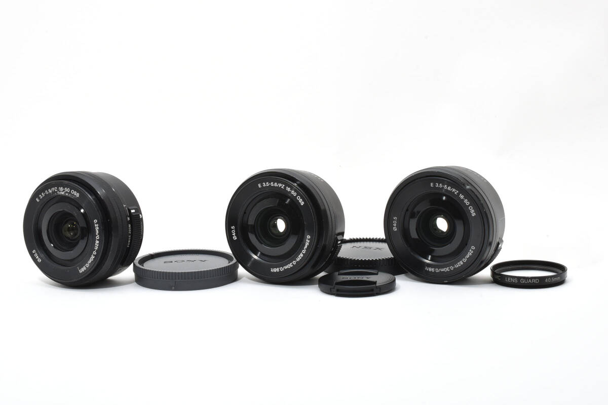 SONY ソニー E PZ 16-50mm F3.5-5.6 OSS SELP1650 ブラック レンズ3点まとめ売り 