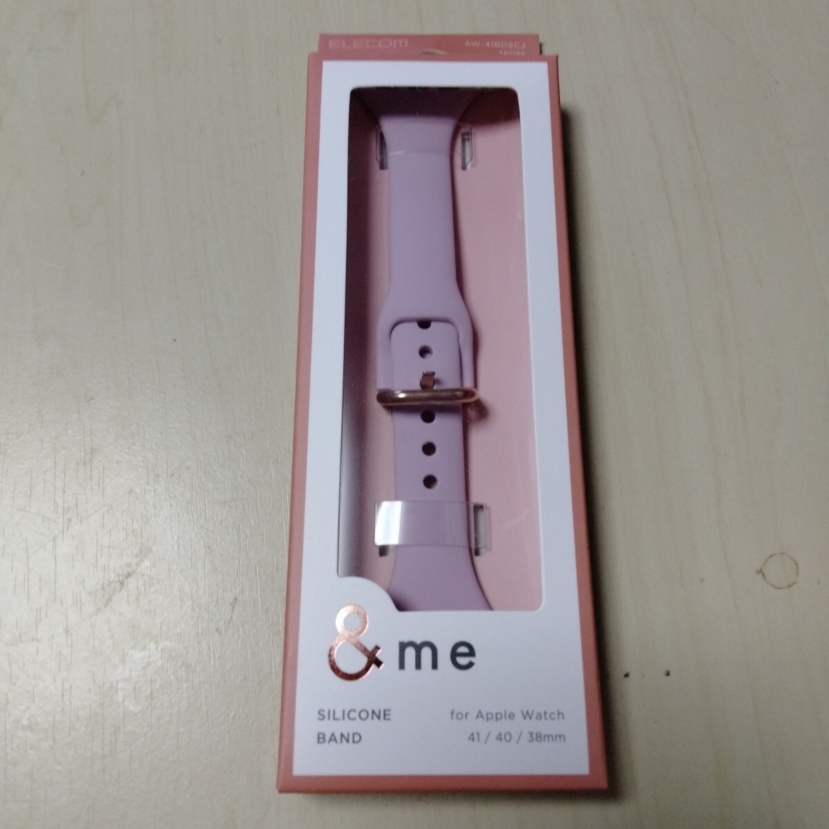 ◇ELECOM Apple Watch 41 40 38mm 用 シリコンバンド スリムタイプ ラベンダー AW-41BDSCJPU