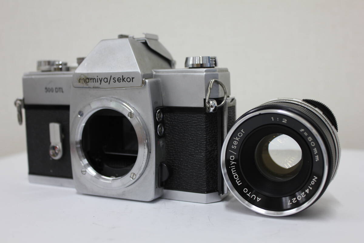 【訳あり品】 マミヤ Mamiya sekor 500 DTL AUTO mamiya 50mm F2 ボディレンズセット e3091