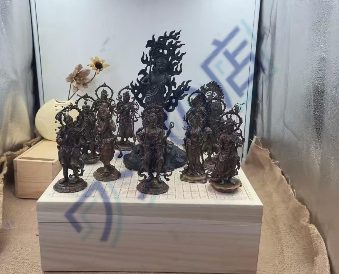 仏像 不動明王 十二天 立像 13個セット 真鍮