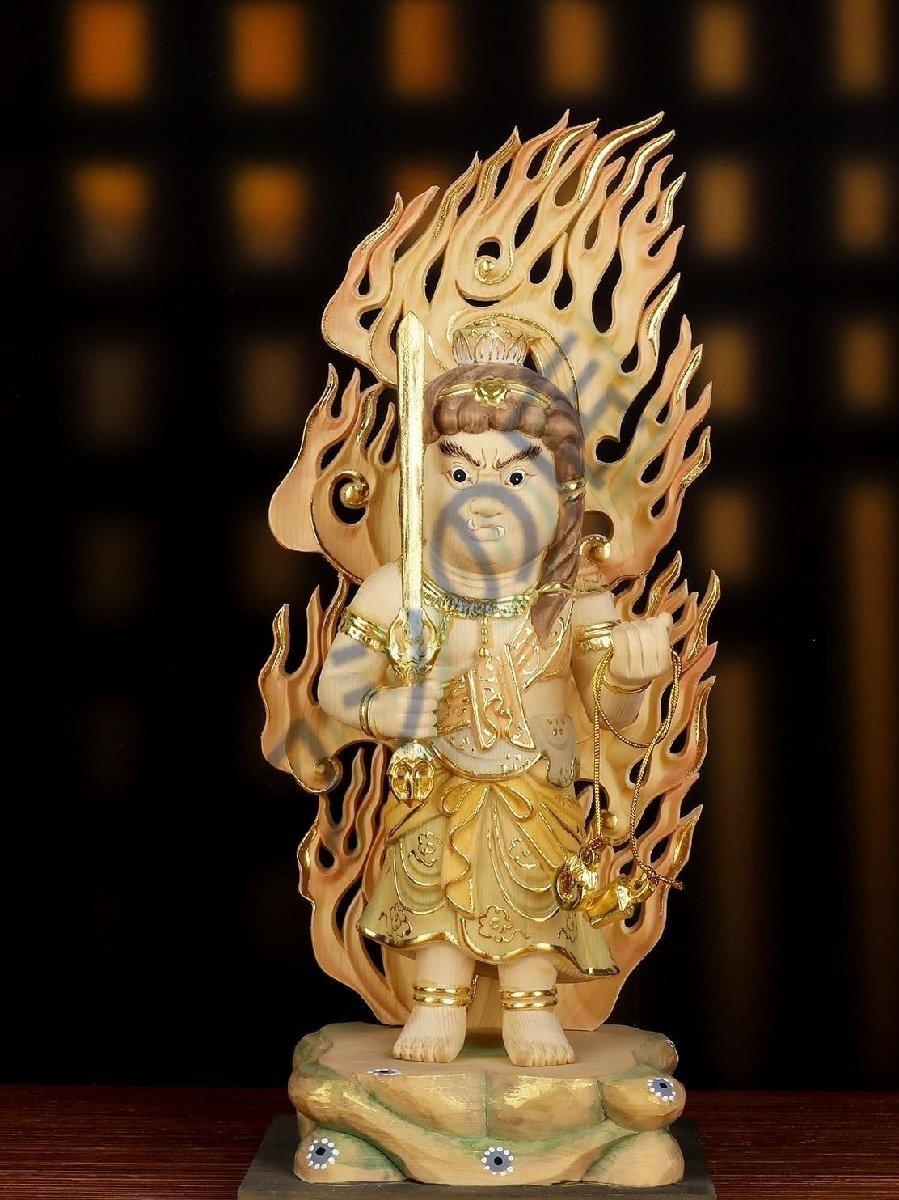 不動明王 童型不動明王 立像 祈る 厄除け 木彫り 仏像ご本尊様 守本尊