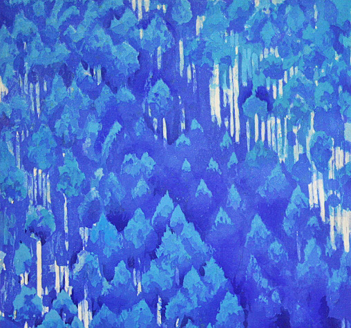 ■★東山魁夷 【青い峡】 遺珠刊行会 木版画 印章有り エディション有り 古径額シール