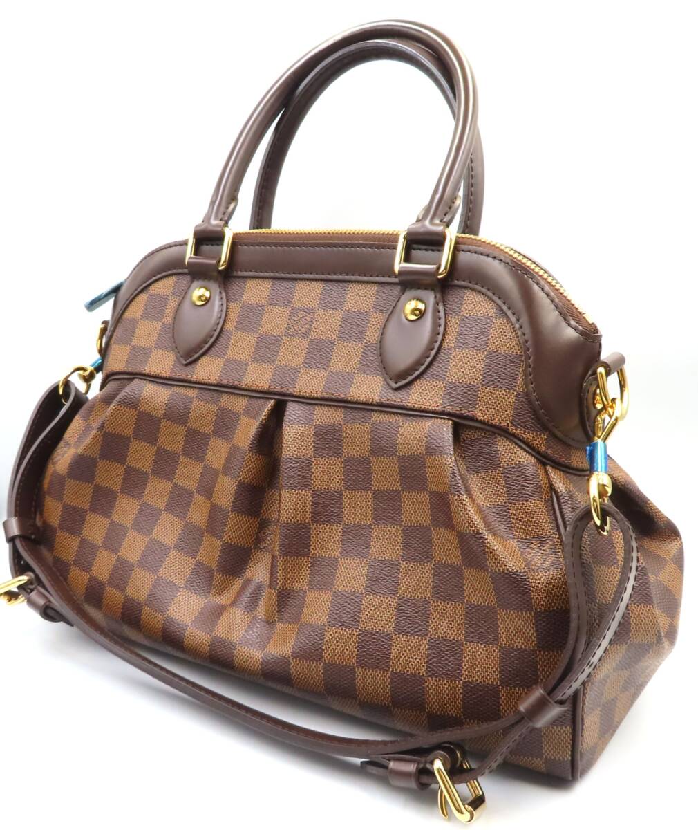 〇ルイ・ヴィトン ダミエ エベヌ トレヴィ PM N51997 美品 未使用 LOUIS VUITTON ハンドバック ショルダーストラップ付 ルイヴィトン 