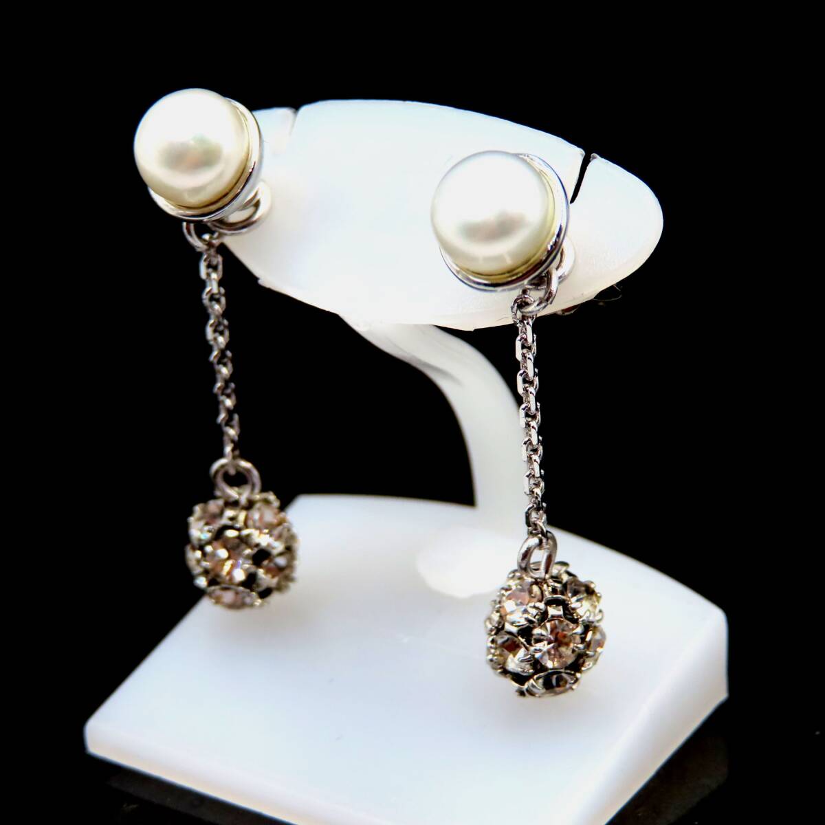 ■【参考価格税込16500円】 ANTEPRIMA PEARL アンテプリマ 淡水パール ピアス シルバーカラー ブランド品 刻印有 箱付き レディース 女性用