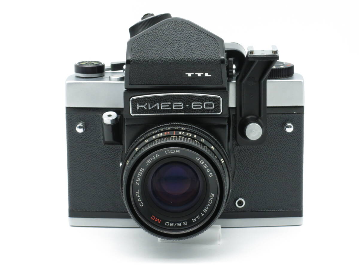 KIEV キエフ 60 TTLファインダー + 80mm F2.8 MC CARL ZEISS JENA DDR カールツァイス イエナ 動作品 難あり