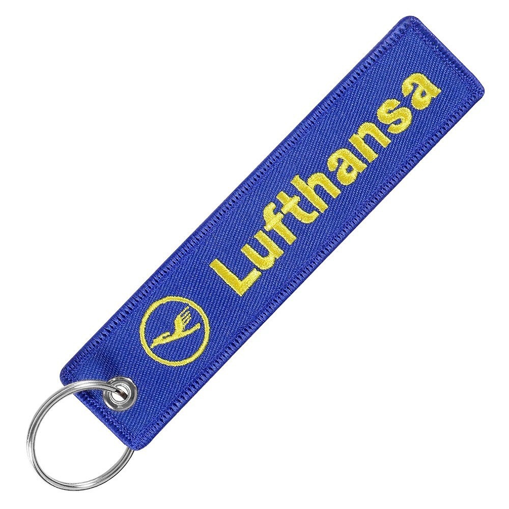 ルフトハンザドイツ航空/Lufthansa(LH)青　フライトタグキーホルダー〔kft102〕