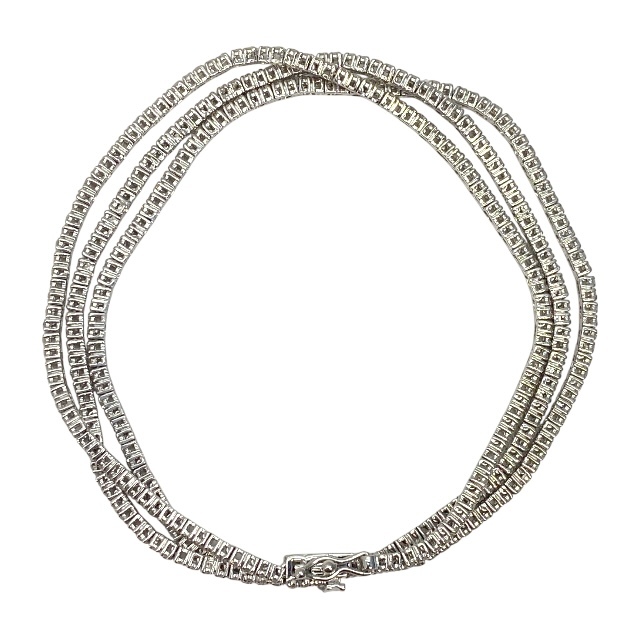 ブレスレット 3連 テニスブレスレット K18WG 18金 3.00ct ダイヤモンド アクセサリー ジュエリー シルバー