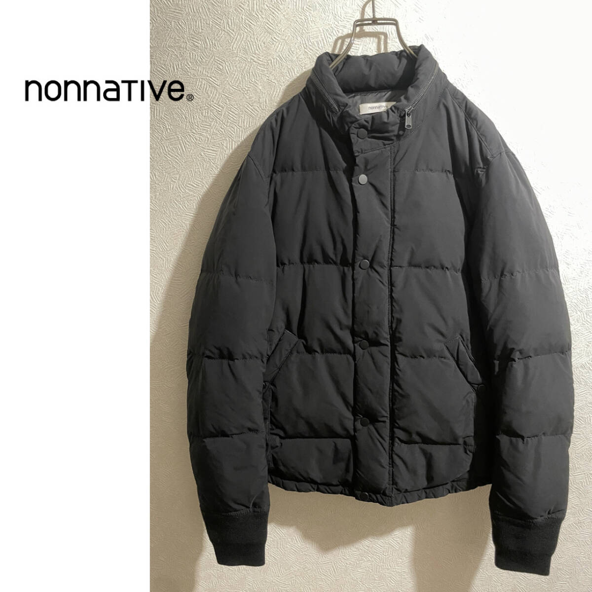 ◯ NONNATIVE パッカブル フード ダウン ジャケット / ノンネイティブ LABOURER DOWN 14AW グレンチェック ブラック 黒 1 Mens #Sirchive