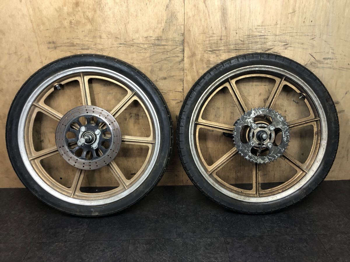 ヤマハ RD50 SP 2U2 純正 前後ホイールセット フロント リア ハブ スプロケット ドラムパネル ディスクローター GX50 GT50 GT80 GR50 RZ50