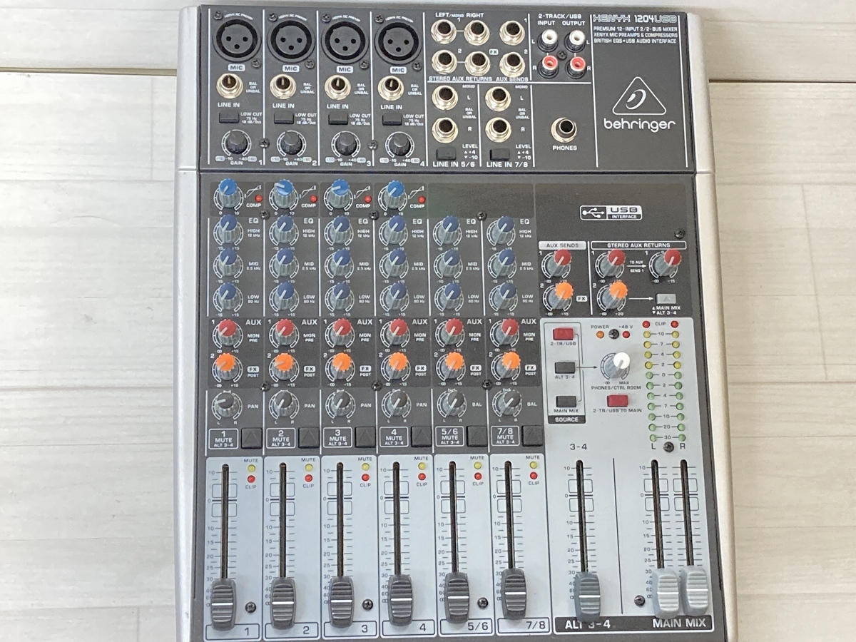 BEHRINGER XENYX 1204USB オーディオインターフェイスミキサー ※AC無し※通電確認済み BE-① 