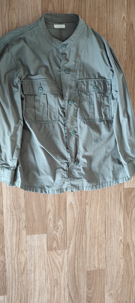 vintage earth アース ミリタリー シャツ アウター 長袖 カーキ