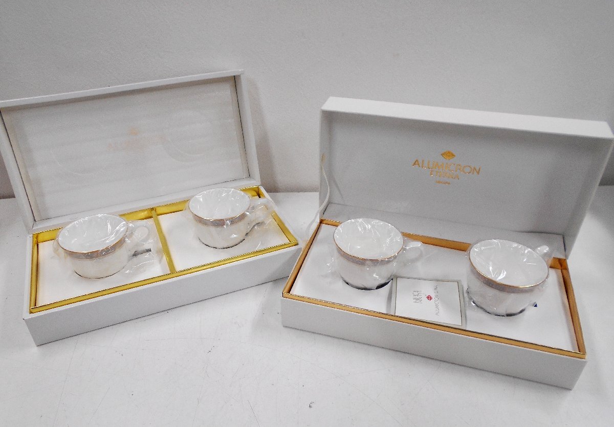 MIKASA ミカサ ALUMICRON ETERNA 8760 JAPAN カップ＆ソーサー 4客 セット ティーカップ コーヒーカップ 新品未使用 【ツ278】