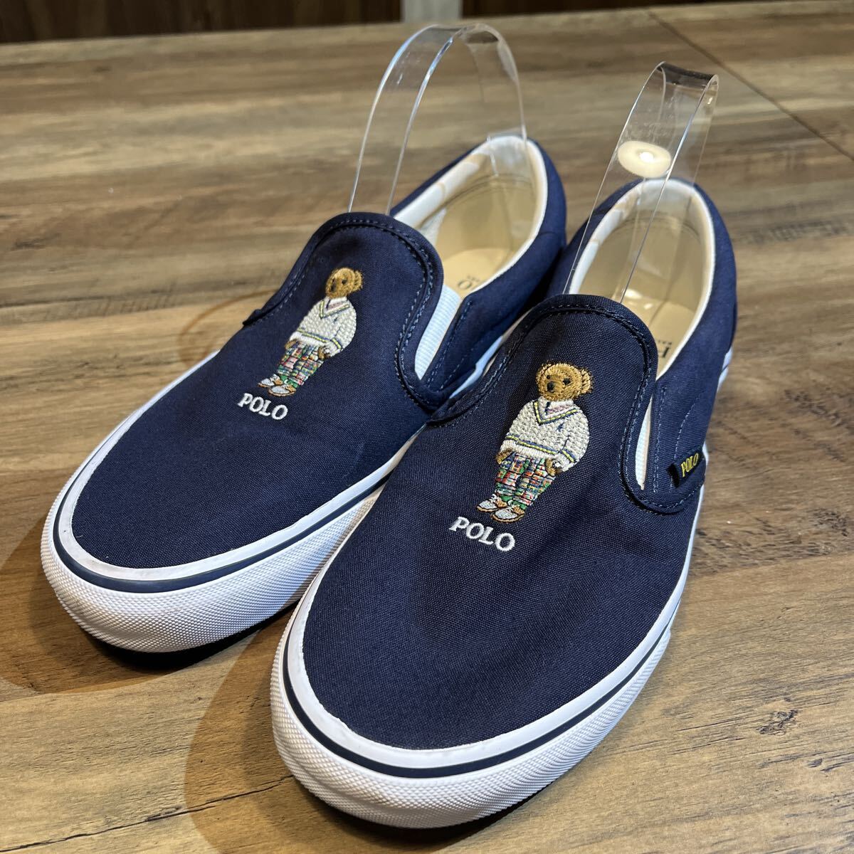 POLO Ralph Lauren ポロラルフローレン　ポロベア　メンズ　ネイビー　スリッポン　スニーカー　靴