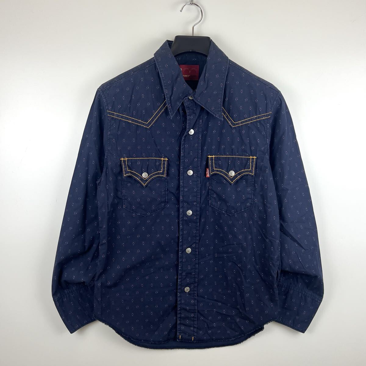 Levi's TYPE1 JEANS 00s argyle pattern western sirts M リーバイス アーガイルモノグラム ウエスタンシャツ アーカイブ オールド 美品