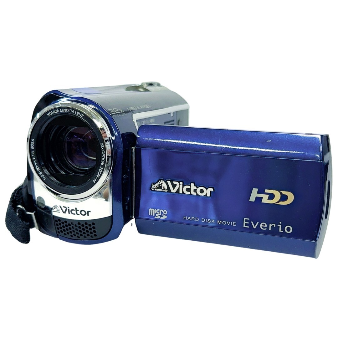 【返品保証】 JVC Victor Everio GZ-MG330-A ブルー バッテリー付き ビデオカメラ Z480