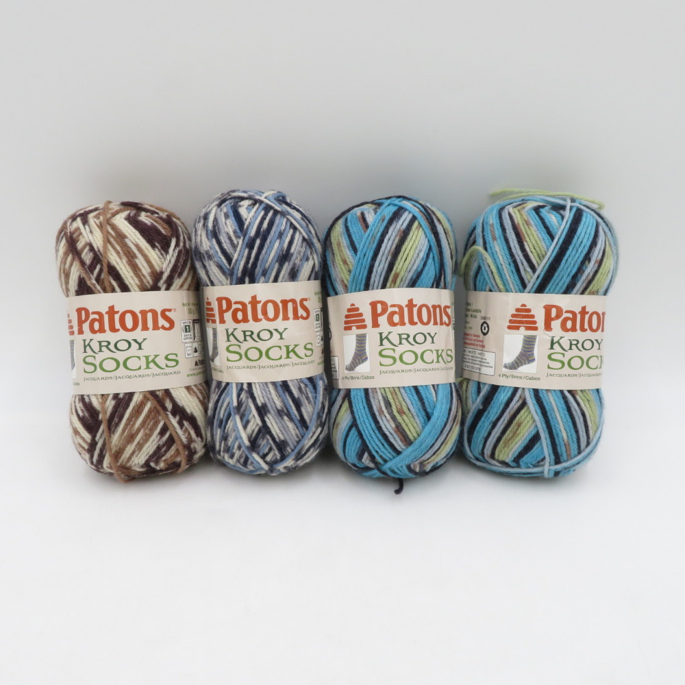 毛糸 Patons KROY SOCKS 4-ply 4玉セット 50g玉巻 152m ソックヤーン