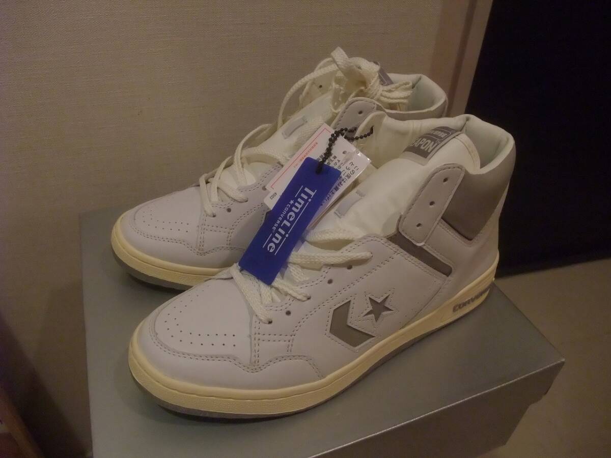 コンバース WEAPON VTG HI 34202290M ホワイト×グレー US9