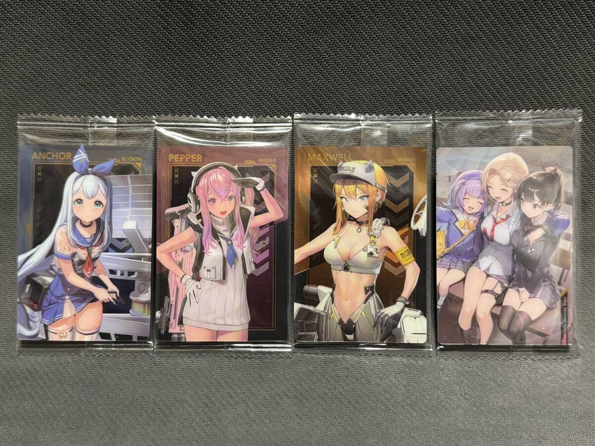 勝利の女神 NIKKE ウエハース 4枚詰め合わせ No.006アンカー No.012マクスウェル No.014ペッパー No.004スクールサークル ニケ
