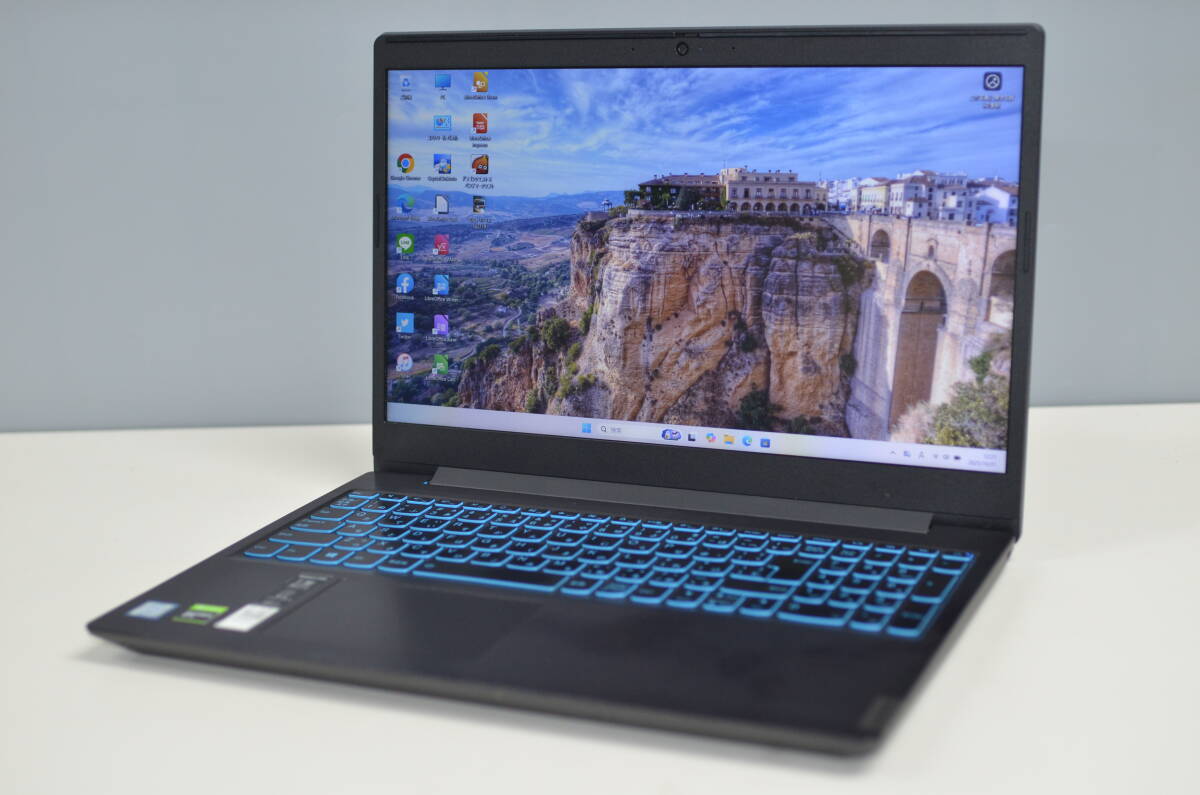 中古ゲーミングノートパソコン LENOVO L340 Windows11+office core i7-9750H/メモリ8GB/爆速SSD512GB+HDD1TB/15.6インチ/GTX1050/WEBカメラ