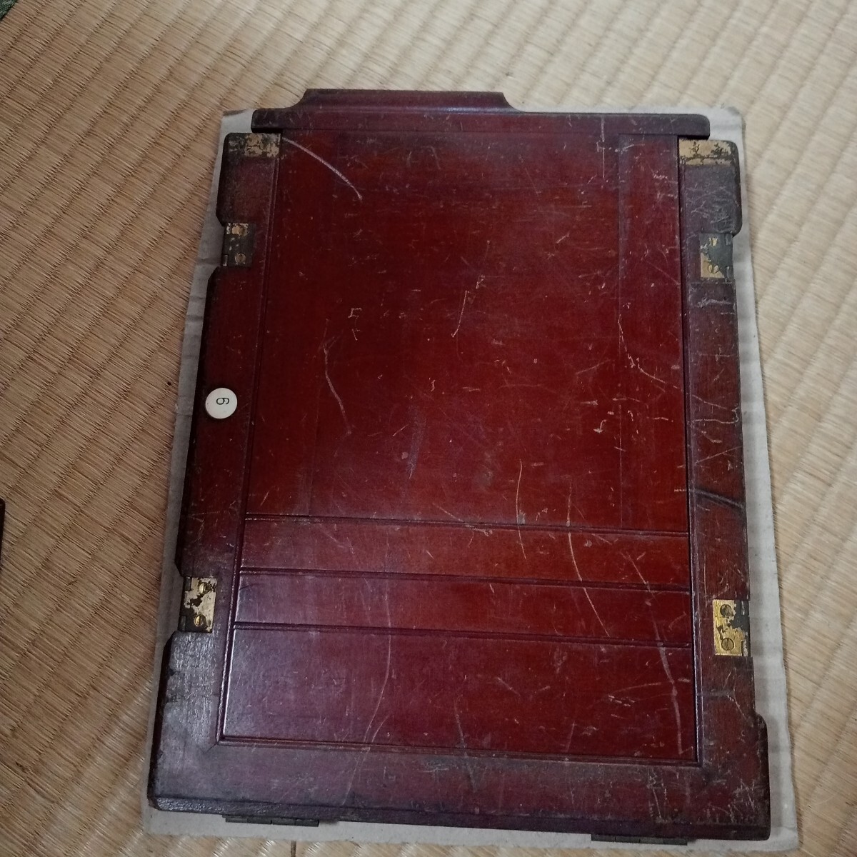 木製 蛇腹カメラ　フィルムホルダー 取り枠 珍特大サイズ　215と155ミリ ほど　白ケ下