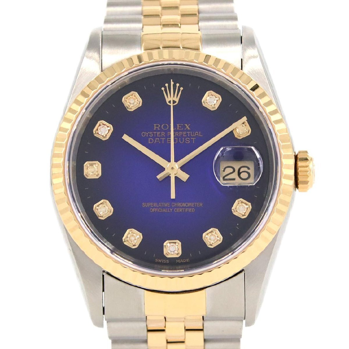 ロレックス デイトジャスト 16233G SSxYG 自動巻 W番