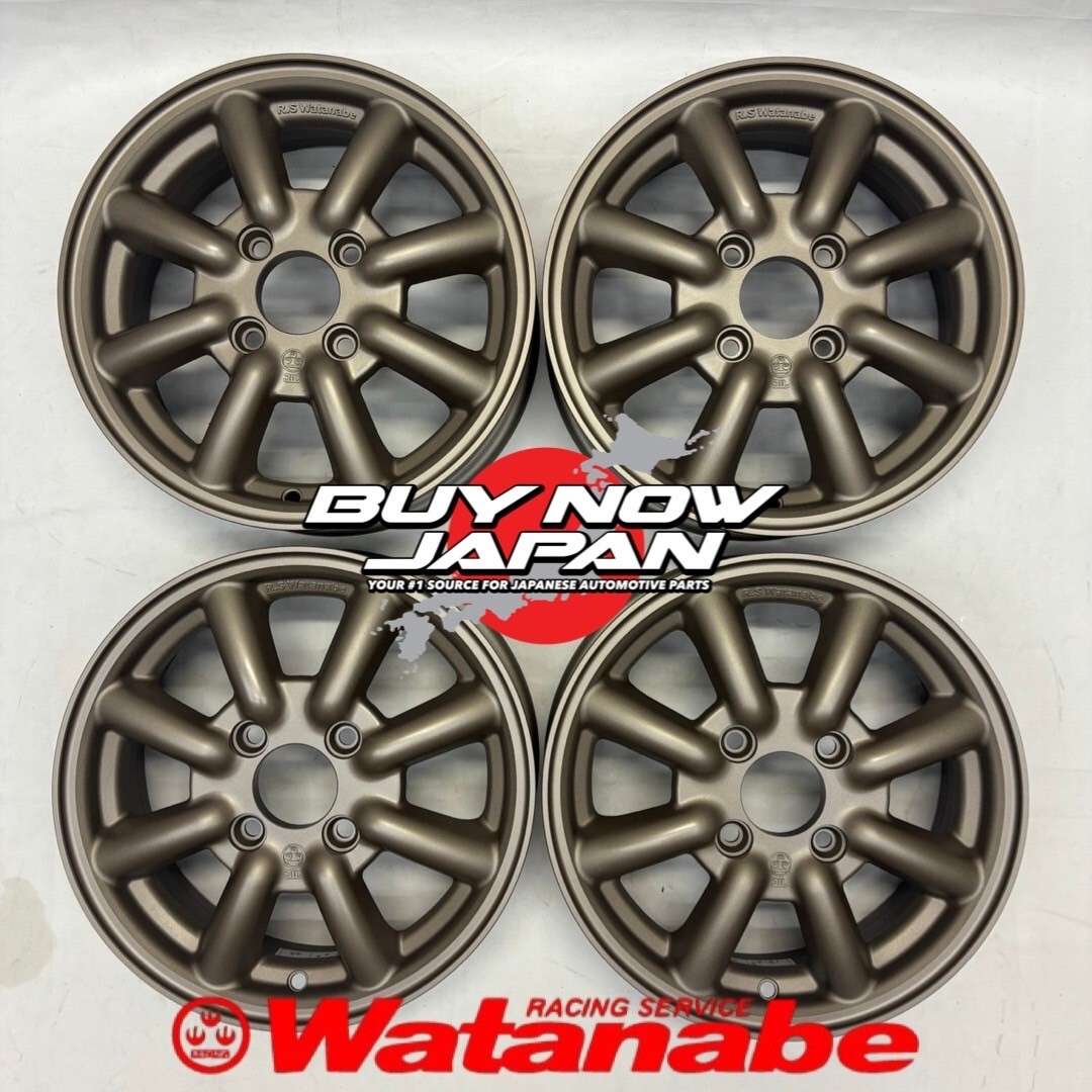 【在庫ありの場合即納】4本セット RS Watanabe F8F TYPE 13×4.5J+45 4H-100 新マグカラー 軽自動車などに / 13インチ ホイール