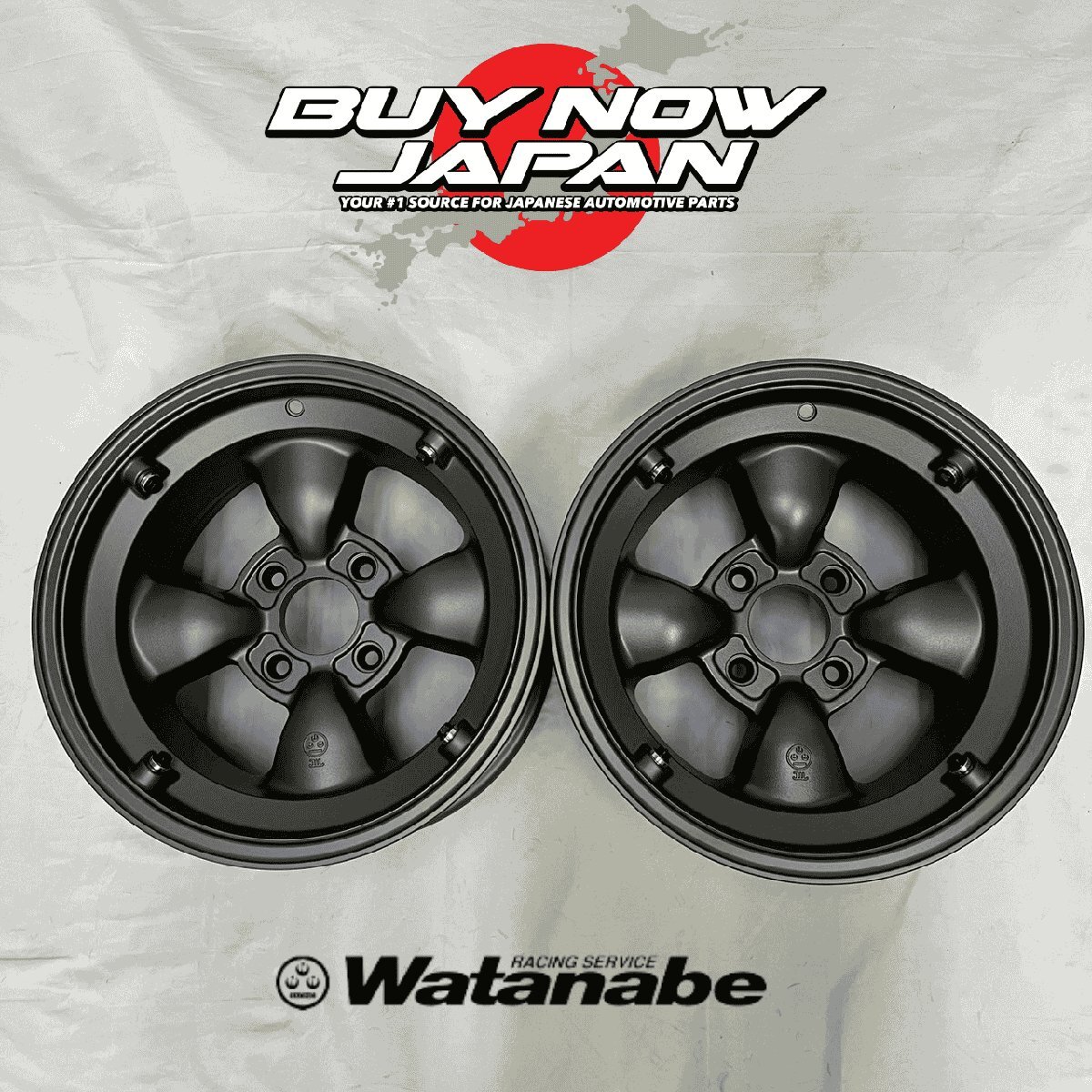 【在庫ありの場合即納】RS Watanabe GOTTI MG 15×8.5J -6 4H-114.3 JWL規格品 金型 ブラック 15インチ ワタナベ アルミホイール 2本