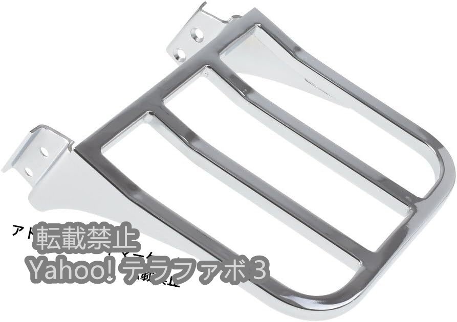 【新品】Harley ハーレー Sportster XL Dyna Softail用スチール製リアキャリア(クロームメッキ)