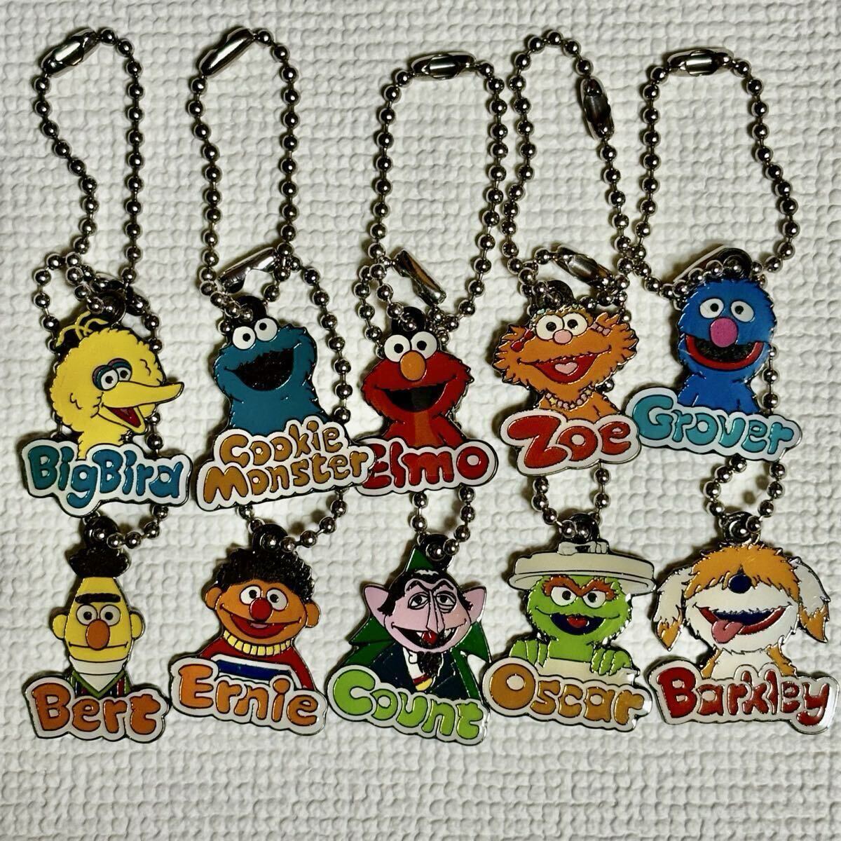 【Vintage】セサミストリート キーホルダー メタルプレート コレクション 全10種 セサミ フィギュア キーチェーン チャーム Sesame Street 