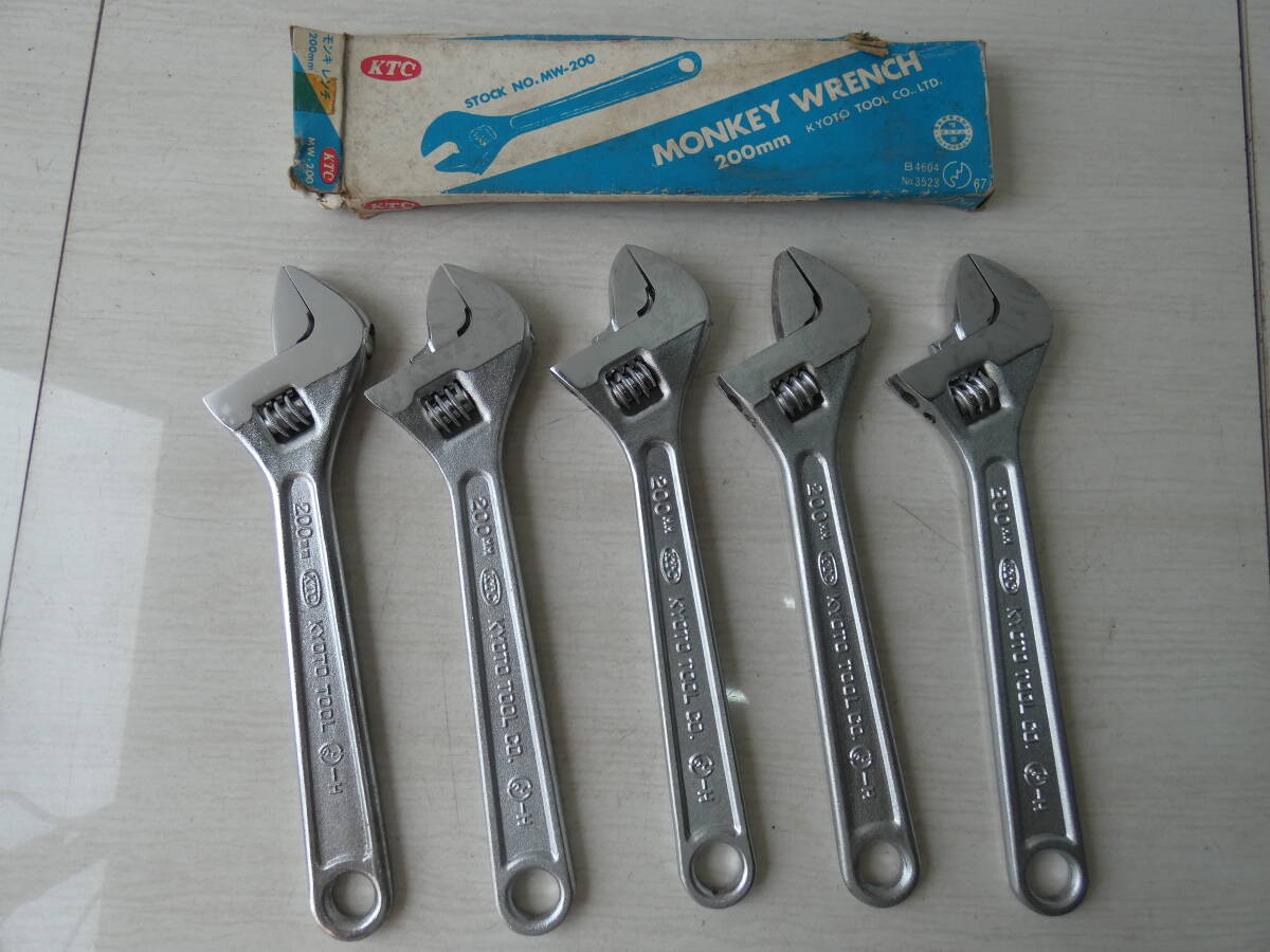 ★KTC モンキレンチ 200㎜ MW-200 5本セット　 　 M04966