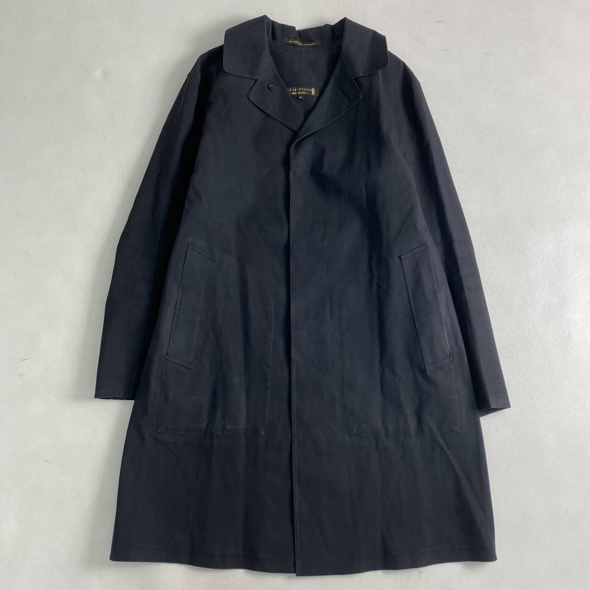 Mackintosh ステンカラーコート 大きいサイズ ゴム引きコート ダンケルド 40 ブラック コットン 撥水 L XL相当 マッキントッシュ