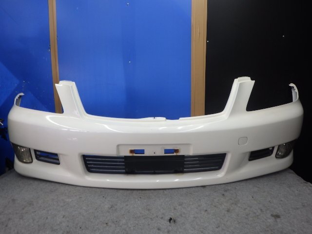 【F】トヨタ純正 フロントバンパー ロアグリル フォグ付 GRS184 クラウン アスリート 後期 062 ホワイトパール GRS180 GRS182 クラウン