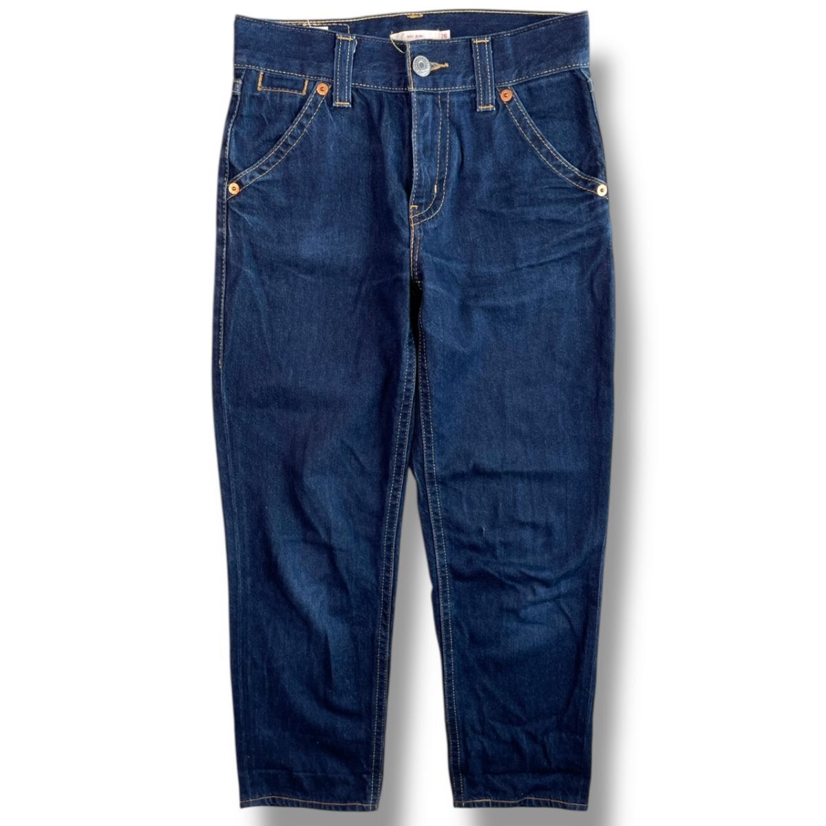 国内正規★ LEVI'S リーバイス レディース 濃紺 BIG E BOY JEAN ボーイ ジーンズ W26 インディゴ デニム ジーンズ ジーパン ワイド