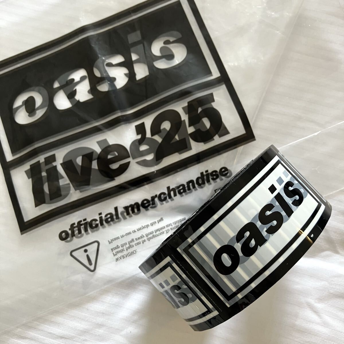 oasis ロゴ テープ ★ oasis live’25 オアシス リアム ギャラガー Liam Gallagher ノエル ギャラガー Noel Gallagher UK Fan Store