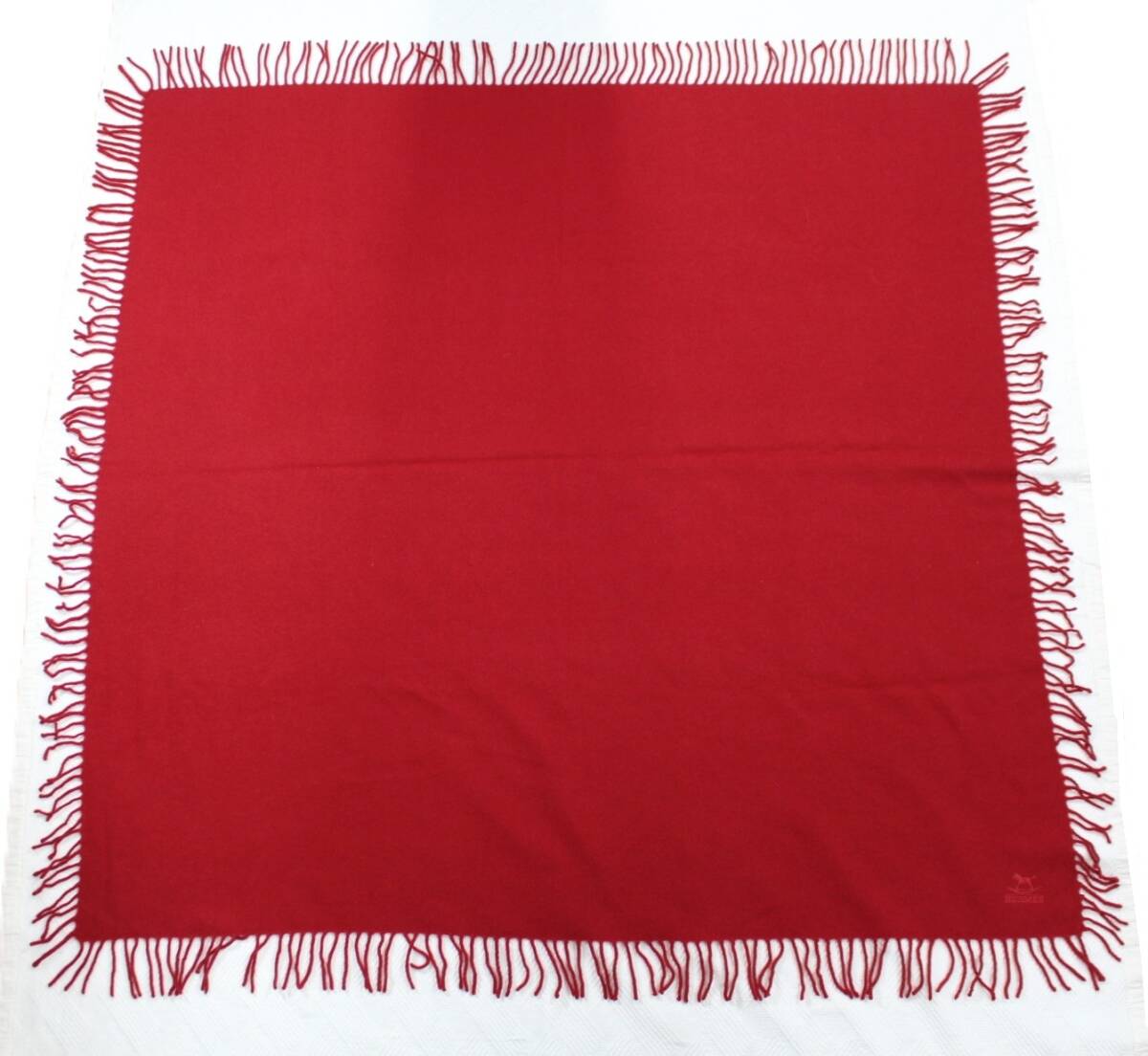 Y7011#◆中古品◆HERMES エルメス カシミヤ 100% ストール マフラー レッドカラー