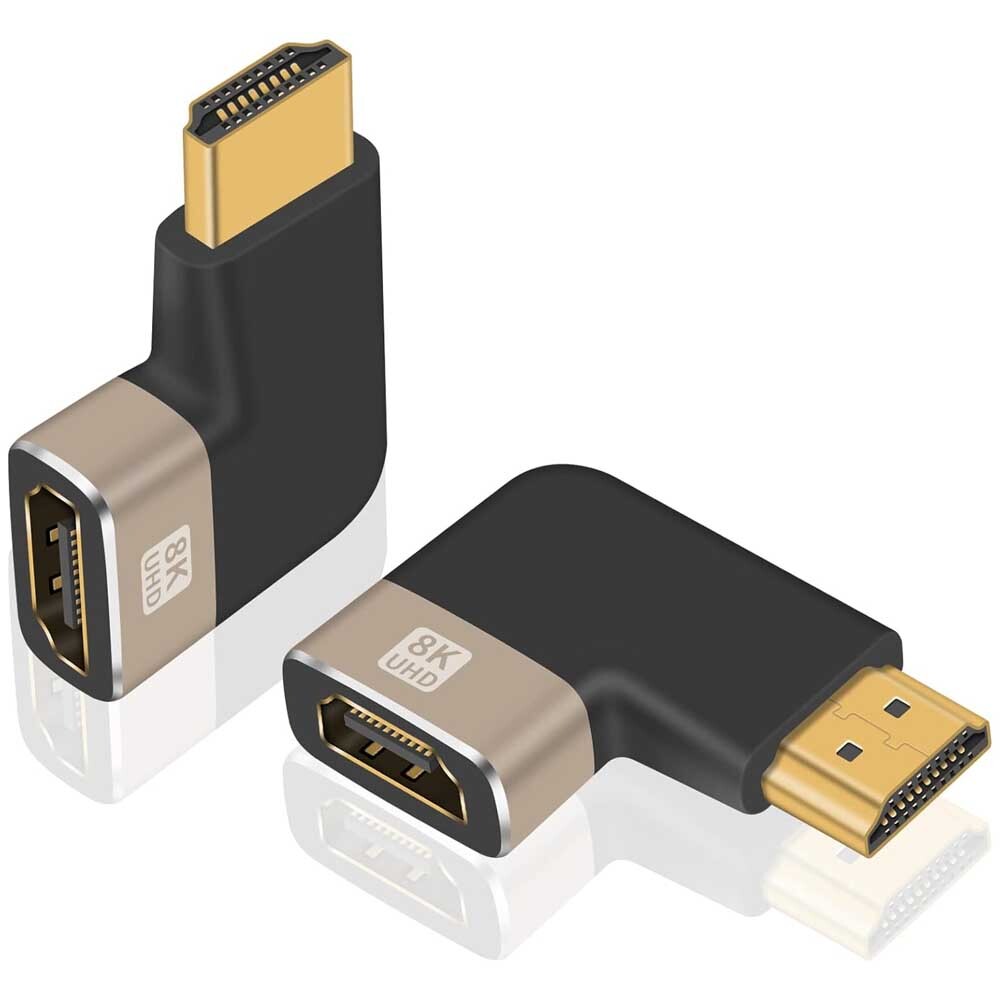 HDMIアダプターエクステンダーコネクタ HDMI L型変換アダプタ 8K L字型HDMI変換アダプタ オスメス 右向き
