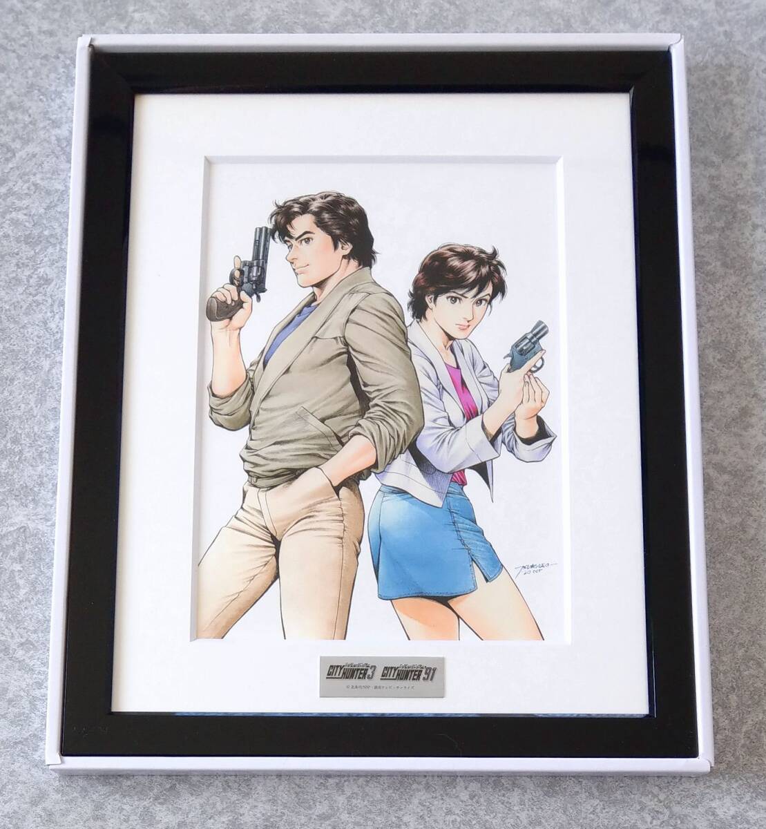 シティーハンター CITY HUNTER 3 & '91 Blu-ray Disc BOX 特典 キャラファイングラフ 冴羽リョウ 槇村香 複製原画 非売品 北条司