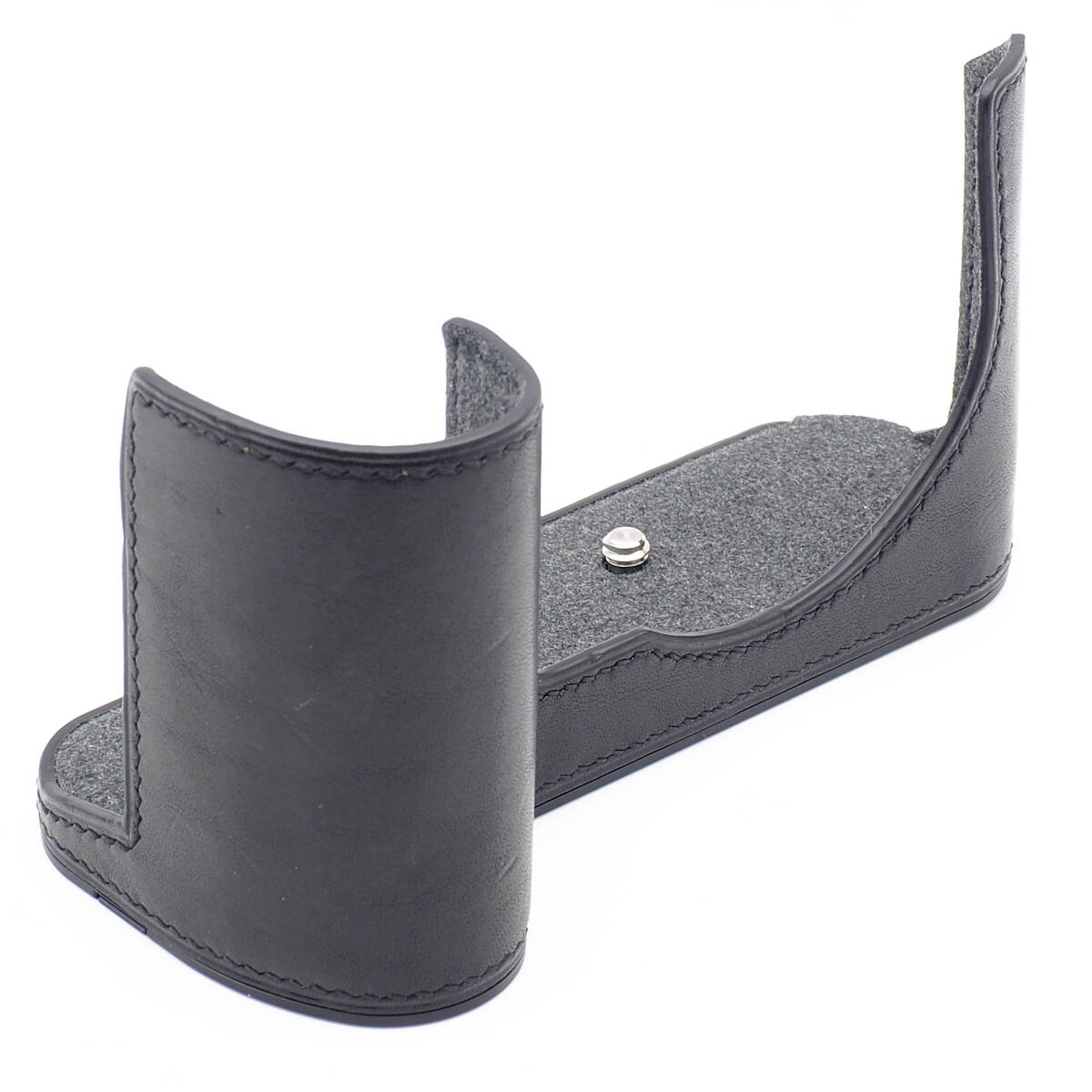 LEICA SL3 専用 レザーボディケース ブラック メタルベース 開閉式 パチンと閉まります 革ハーフケース Lマウント ミラーレス一眼 中古格安