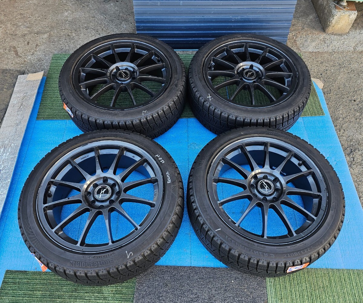 ENKEI FEDERAL TURISMOホイール17インチ7J+40pcd100/114.3マルチ4穴スタッドレスタイヤ付き4本セツトブリヂストン ICE PARTNER2 215/45R17 