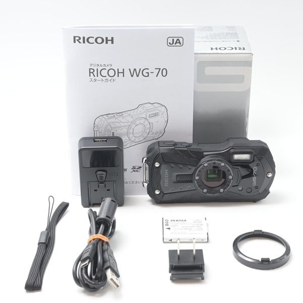 リコー RICOH WG-70 ブラック 防水デジタルカメラ