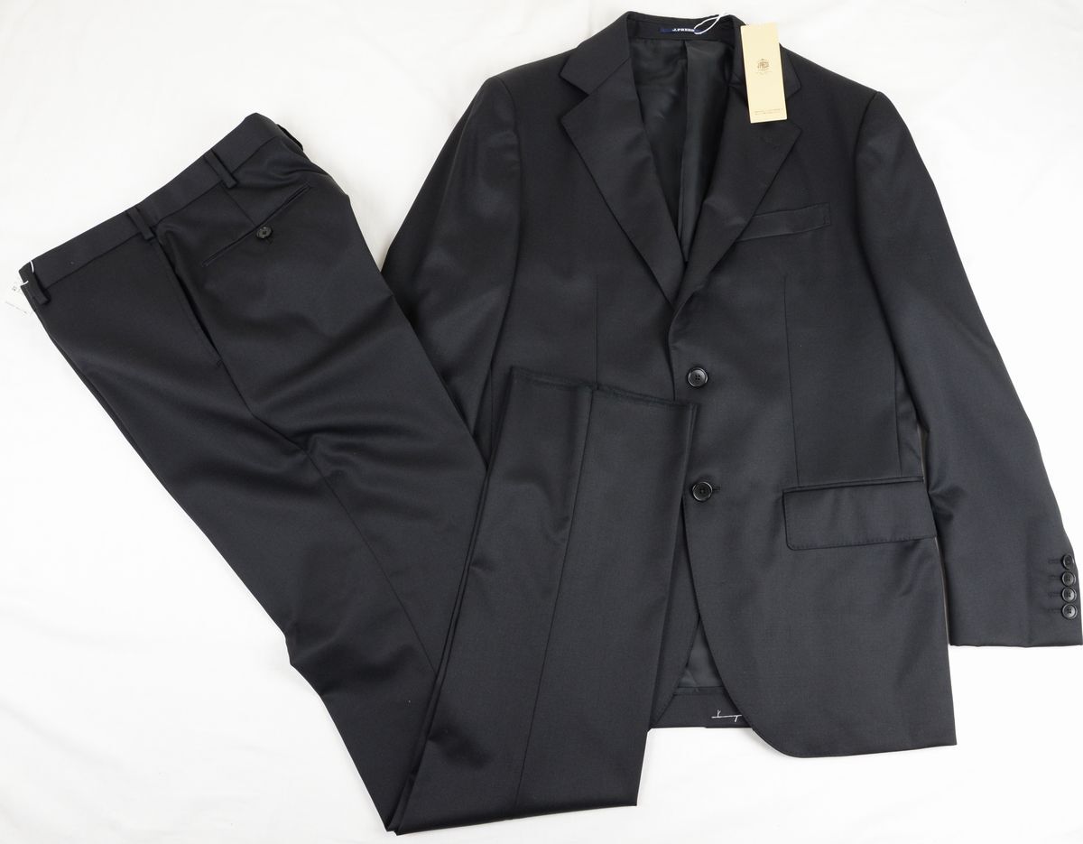 ●定価79200円【定番】オンワード樫山J.PRESS紳士ブラックスーツ(AB5,黒,SN2012,【JAPAN CRAFT CLOTH】,ノータック)新品