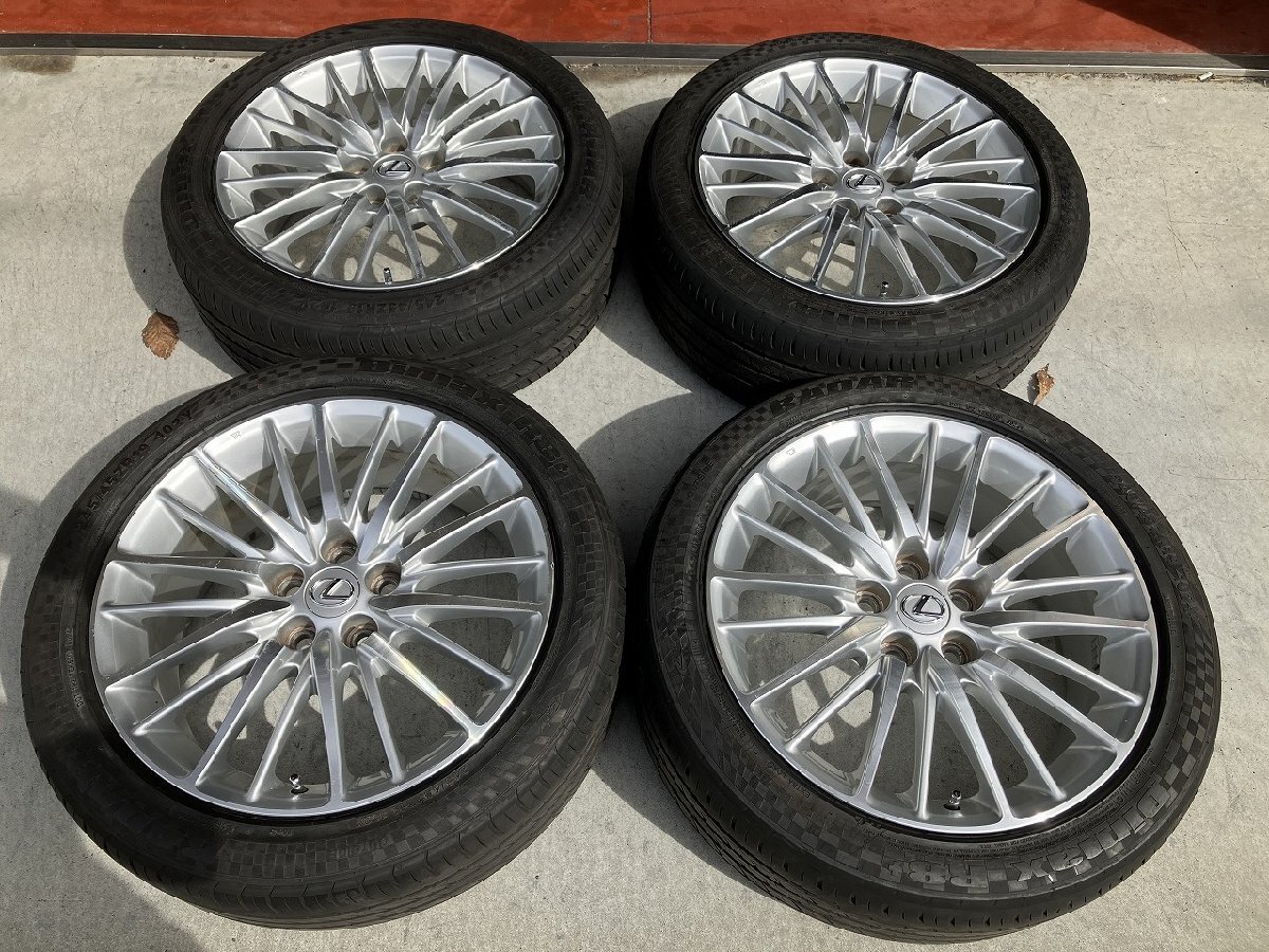 m管理78972 H22 レクサスLS USF40】★純正 BBS RV748 鍛造 19インチ アルミ ホイール 8J +35 PCD120 5H★ 245/45ZR19 2024年製 タイヤ付