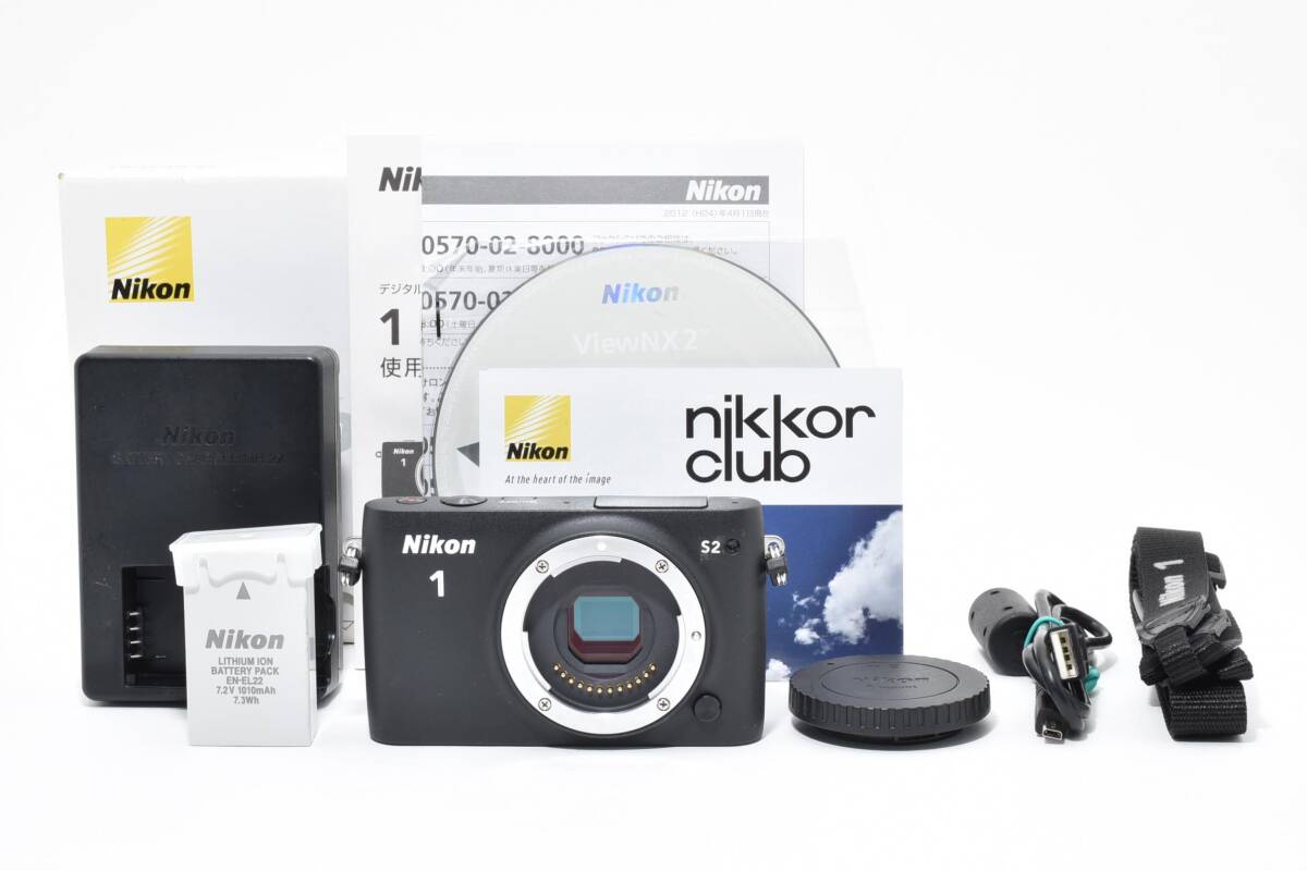 ★ショット数377回★ニコン NIKON 1 S2 ボディ ブラック #9763